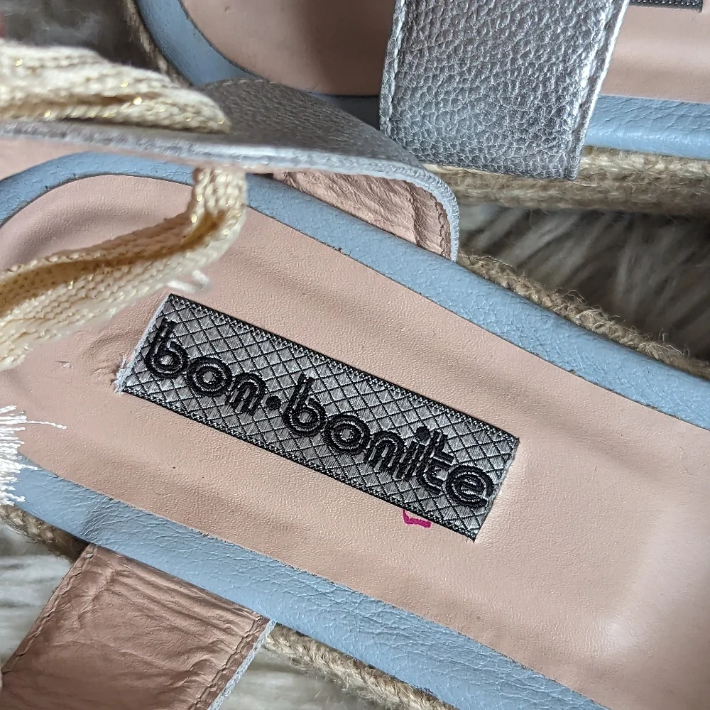 EUC Bon Bonite Embroidered Sequin Espadrilles